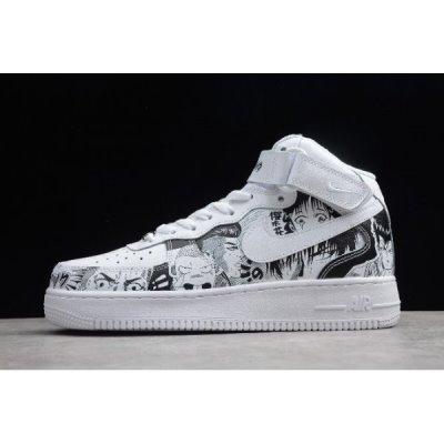 Nike Air Force 1 Mid '07 Beyaz / Siyah Kaykay Ayakkabı Türkiye - NG9A42XL